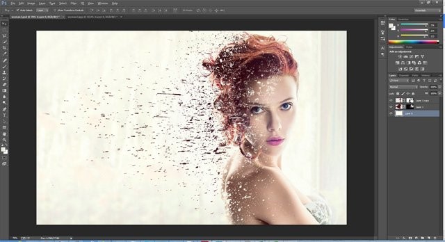 Thực hiện hiệu ứng tan biến trong photoshop