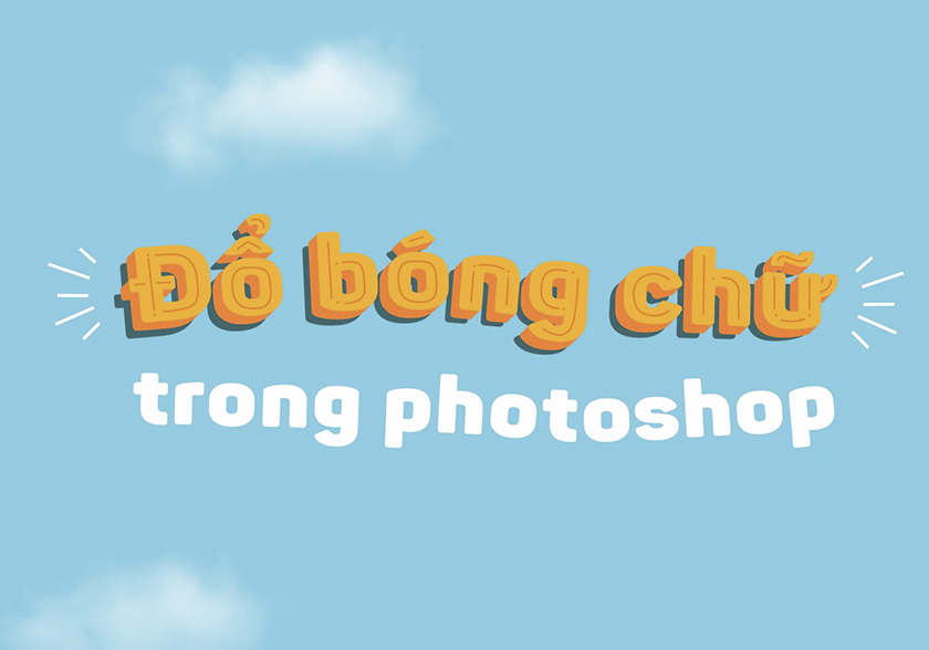 cách tạo bóng cho chữ trong photoshop